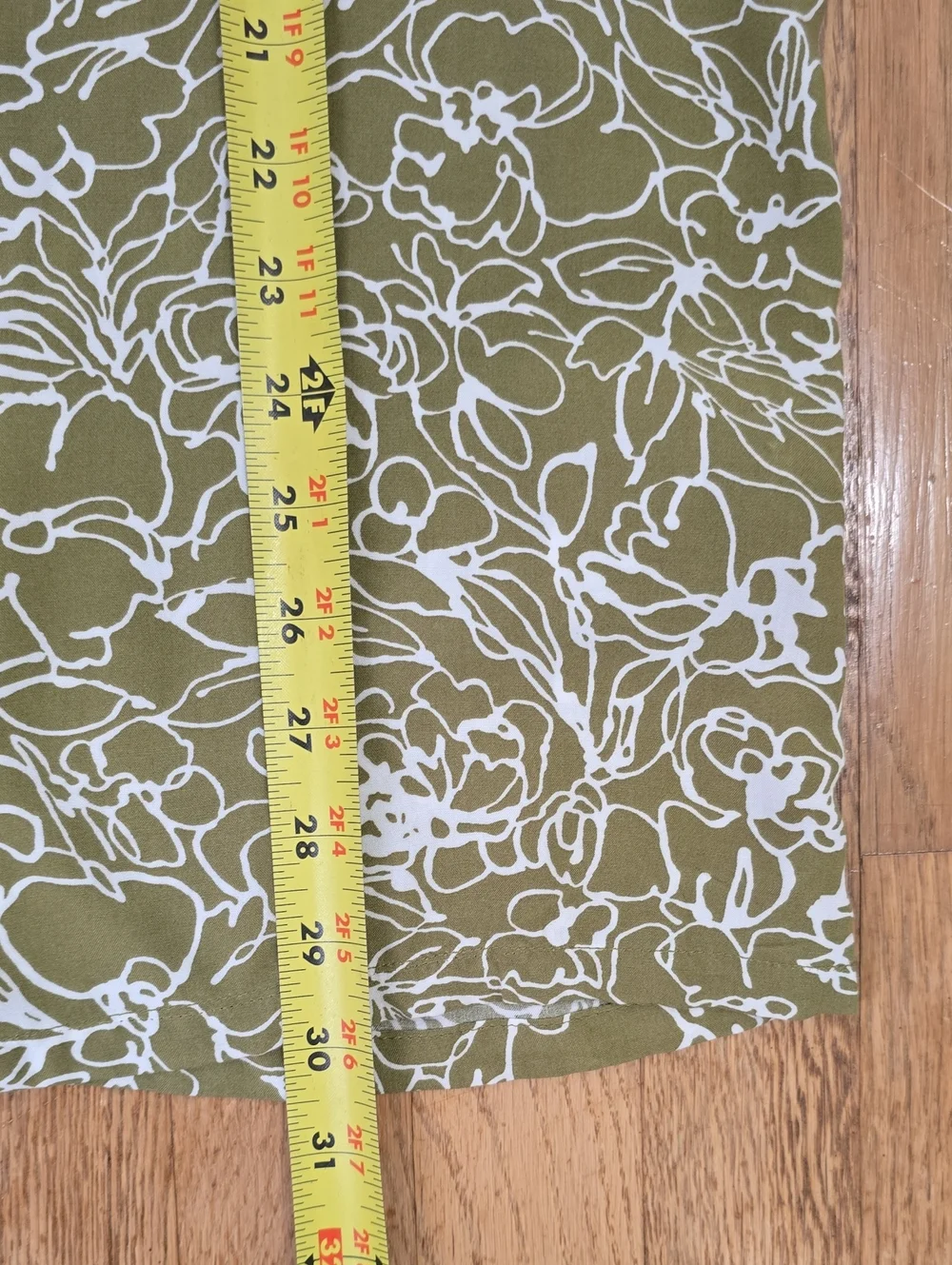LEVI'S BRAND MENS GREEN FLORAL TROPICAL SHORT SLEEVES FRONT BUTTON SHIRT LARGE